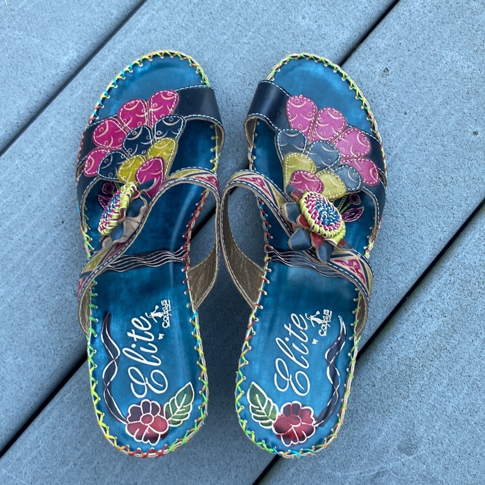 Elite by Corkys Floral Navajo Sandal size 10